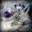 Nr. K006 - Fluorit mit Amethystkugel